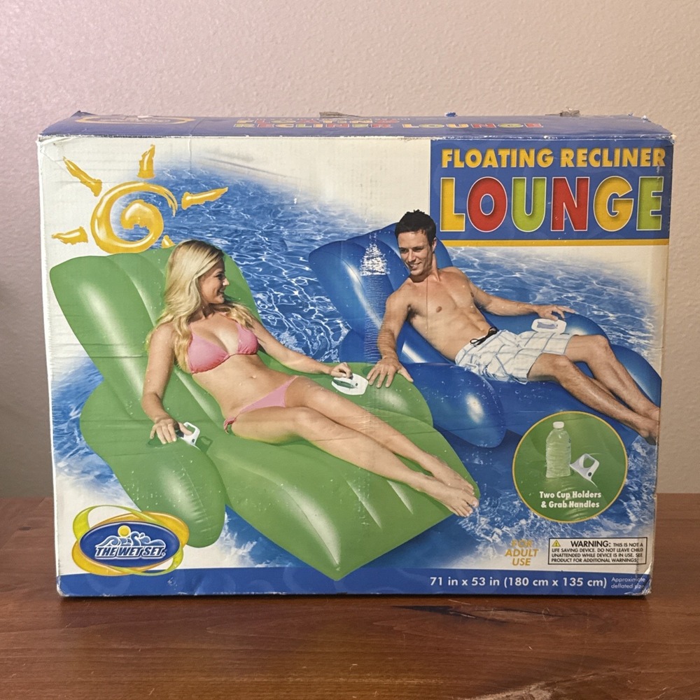 Rare Intex The Wet Set Ride-On Inflatable Water Float Pool Side Recliner Lounge